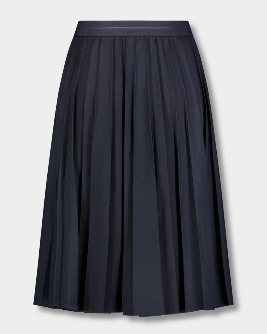 MELI Women's Navy Pleated Skirt - 24" Length Midi Skirt for Women