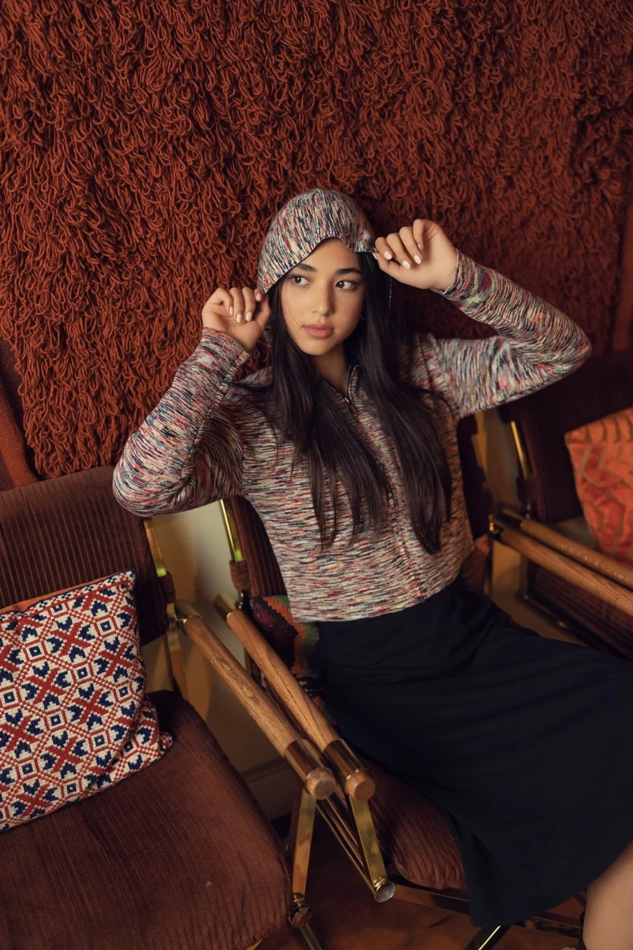 VAARA Women's Color Block Stripe Hoodie - Stylish Multi-Color Pullover