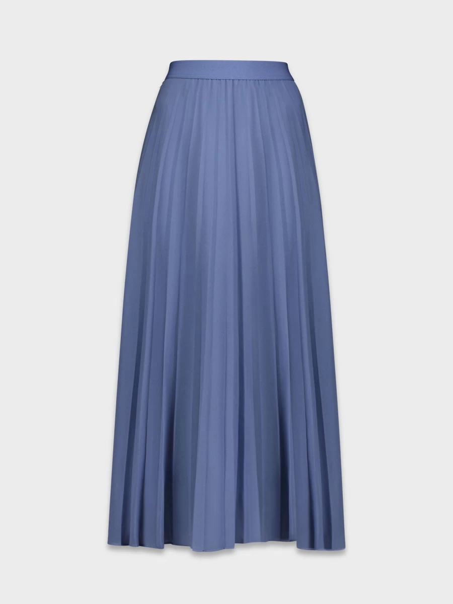 POSE Women's Light Blue Pleated Chiffon Maxi Skirt - Flowy Boho Summer Beach Skirt