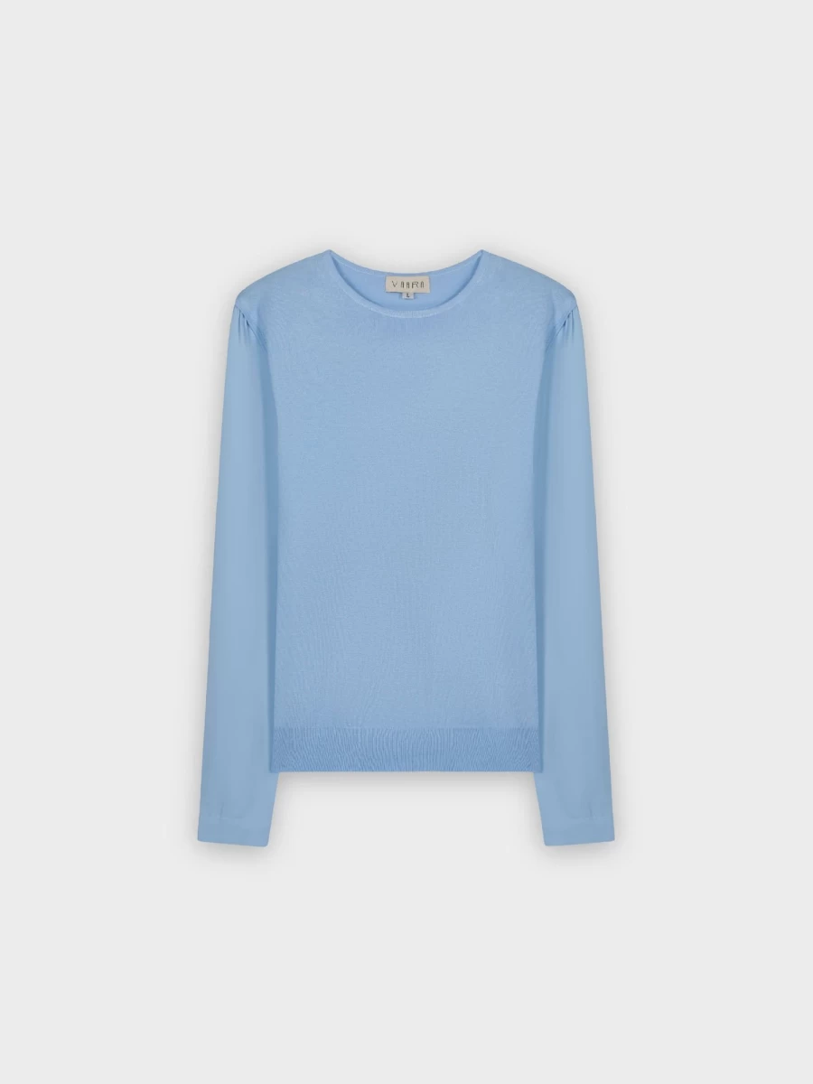 VAARA Women's Light Blue Knitted Vest Sweater - Soft Casual Pullover