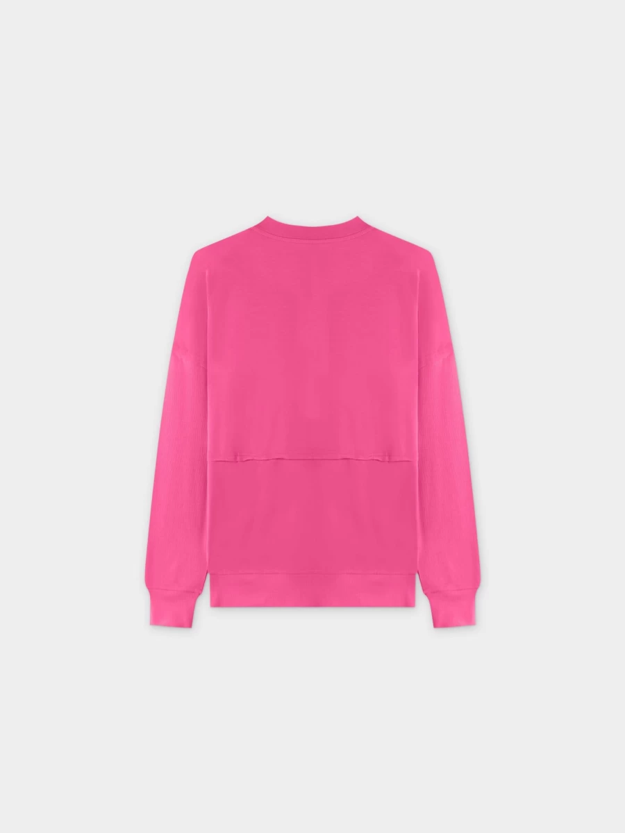 MELI Women's Pocket Tee in Hot Pink - Soft Casual Short Sleeve T-Shirt