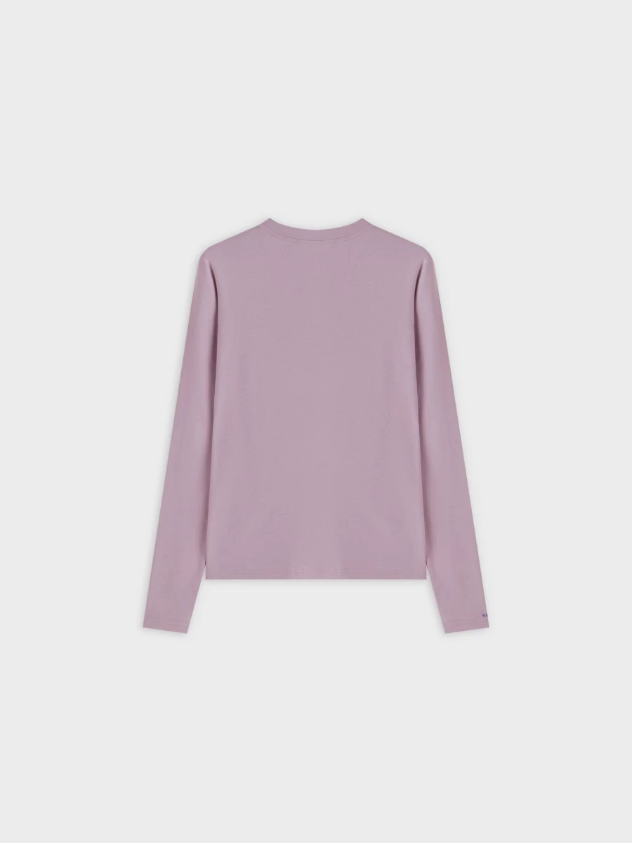 MELI Women's Classic Long Sleeve T-Shirt in Soft Lavender - Comfortable Casual Top
