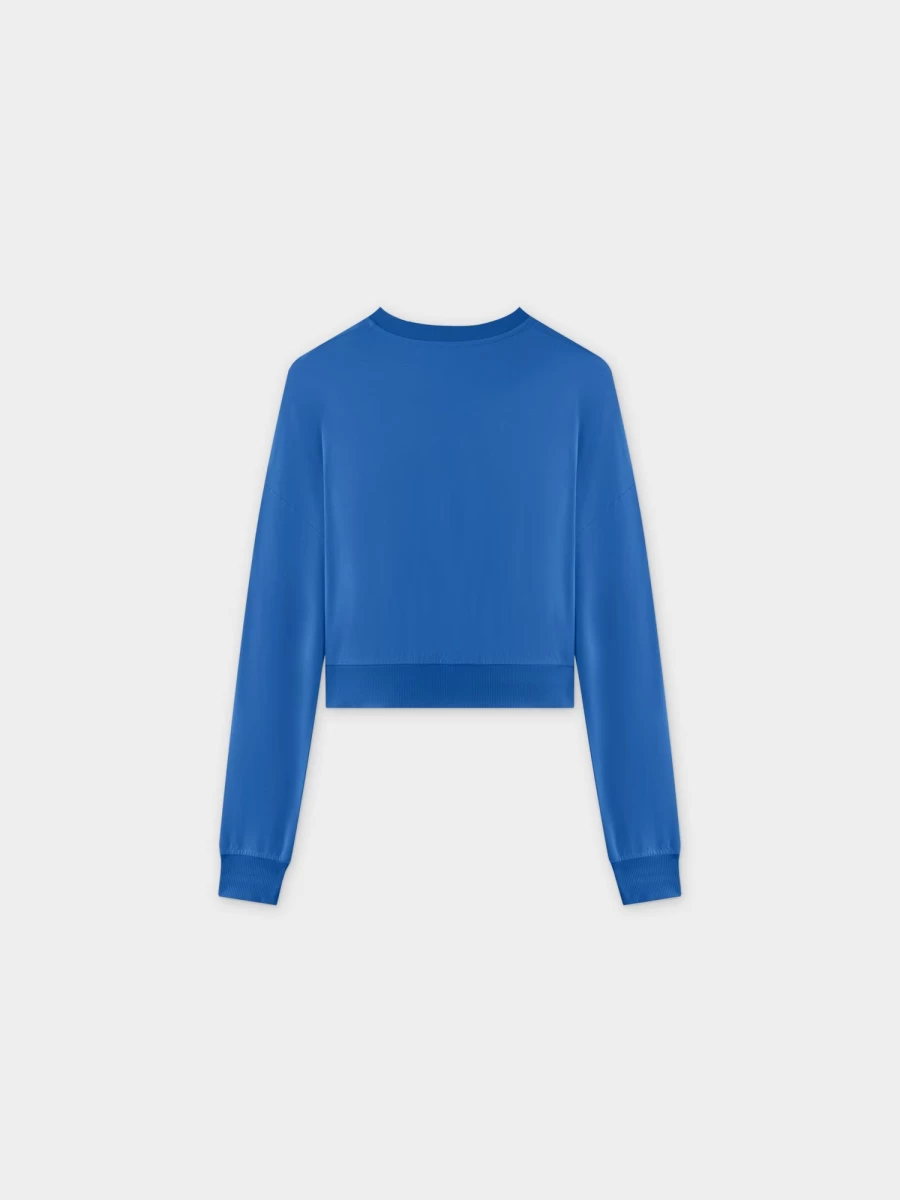 MELI Women's Royal Blue Cropped T-Shirt - Casual Short Sleeve Top