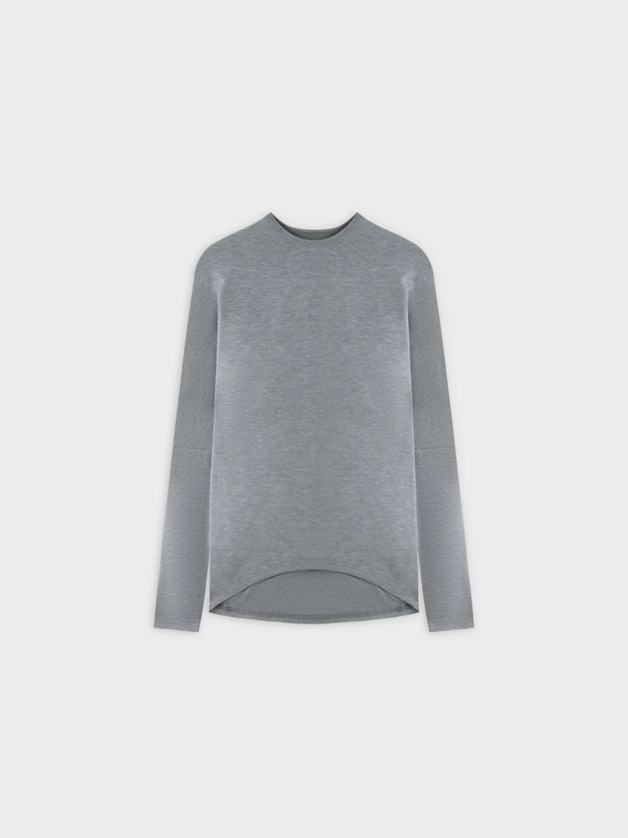"MELI Women's Modal Dolman Sleeve Top in Grey - Soft Comfortable Blouse"