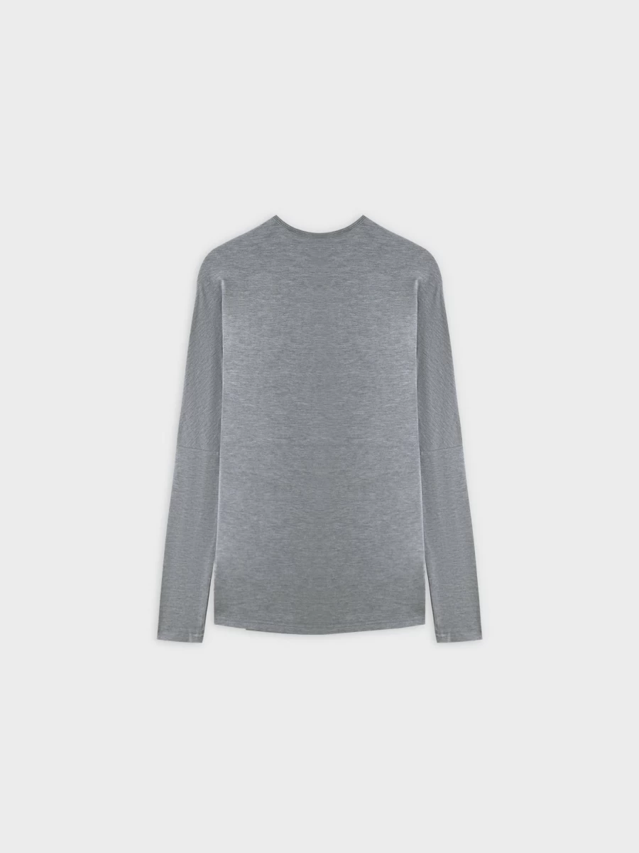 "MELI Women's Modal Dolman Sleeve Top in Grey - Soft Comfortable Blouse"