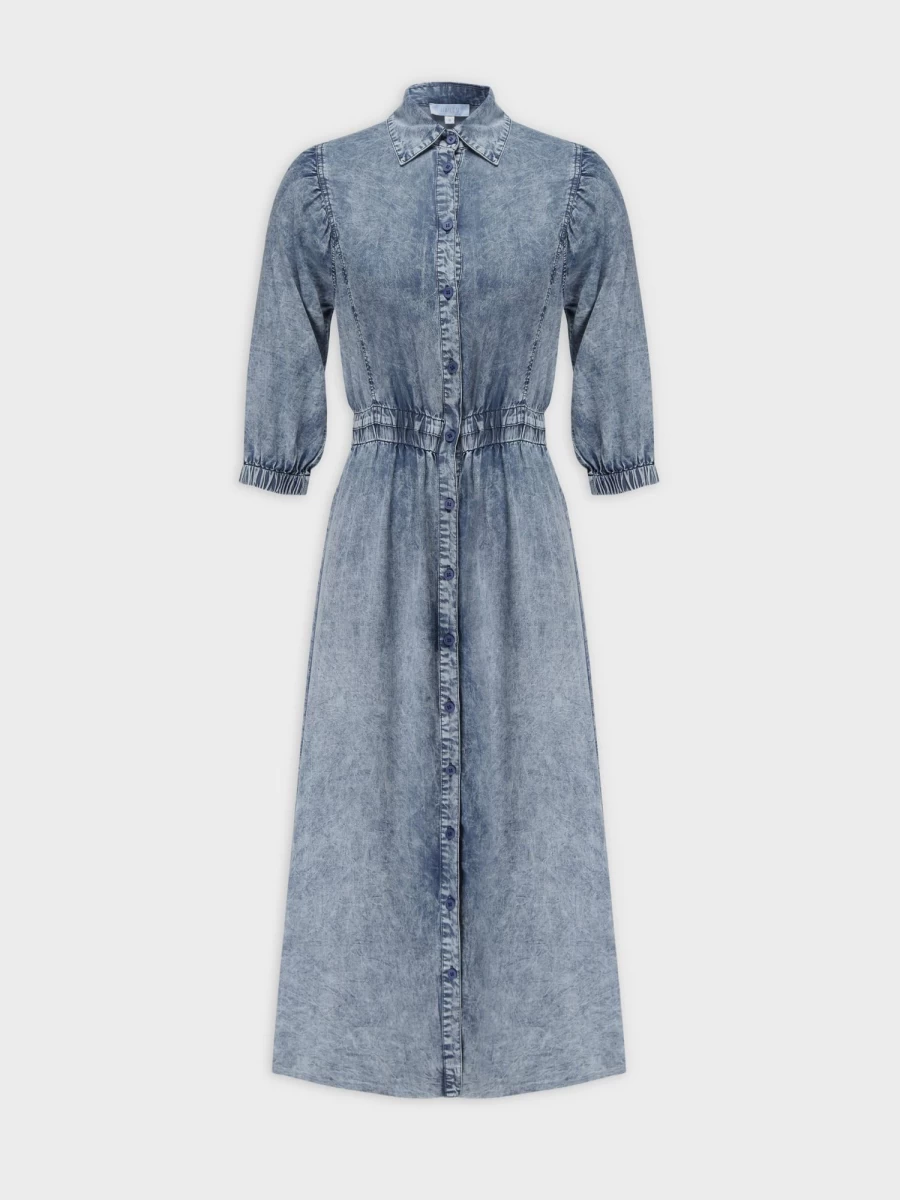 Hailey Women's Washed Blue Denim Tuesday Dress - Casual Comfort Fit