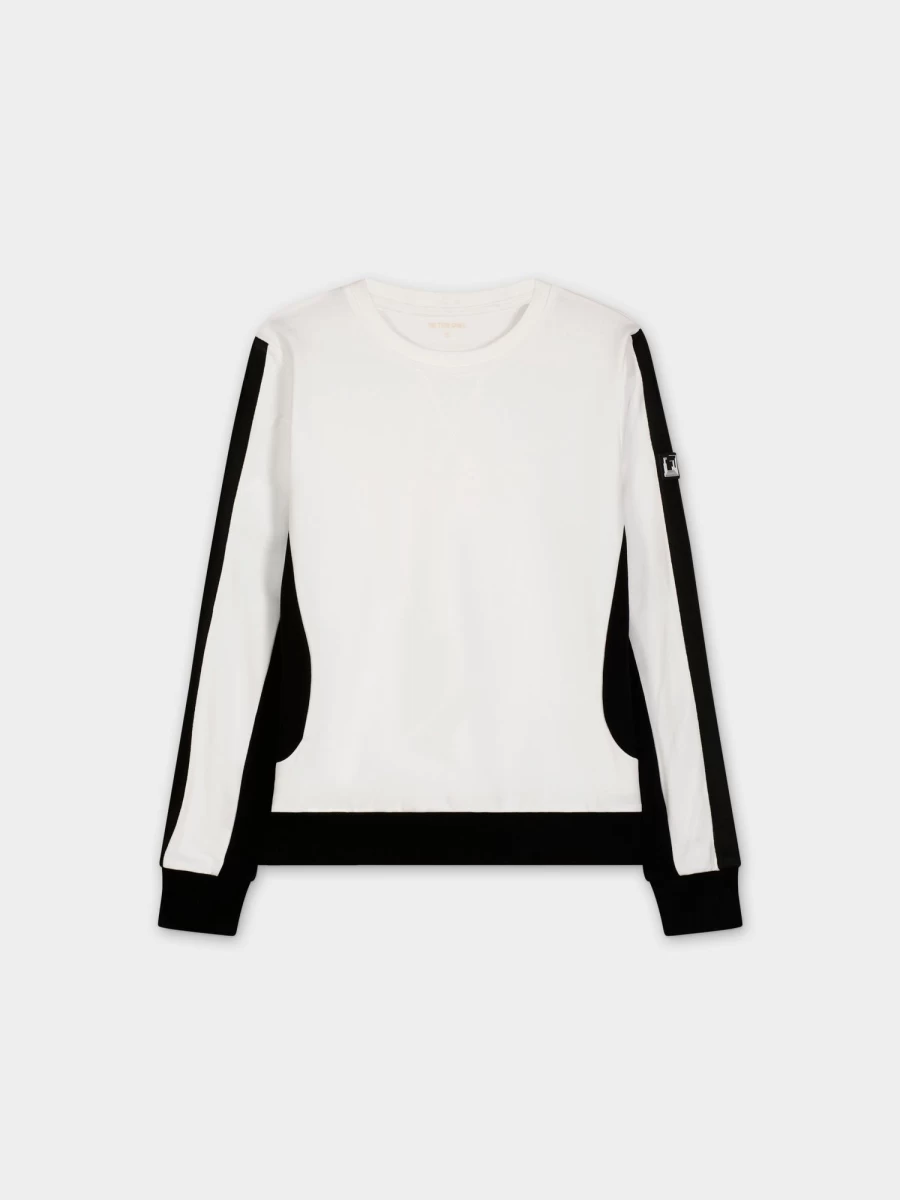 TTS Women's Side Bomber Shirt - Black & White Stylish Casual Jacket