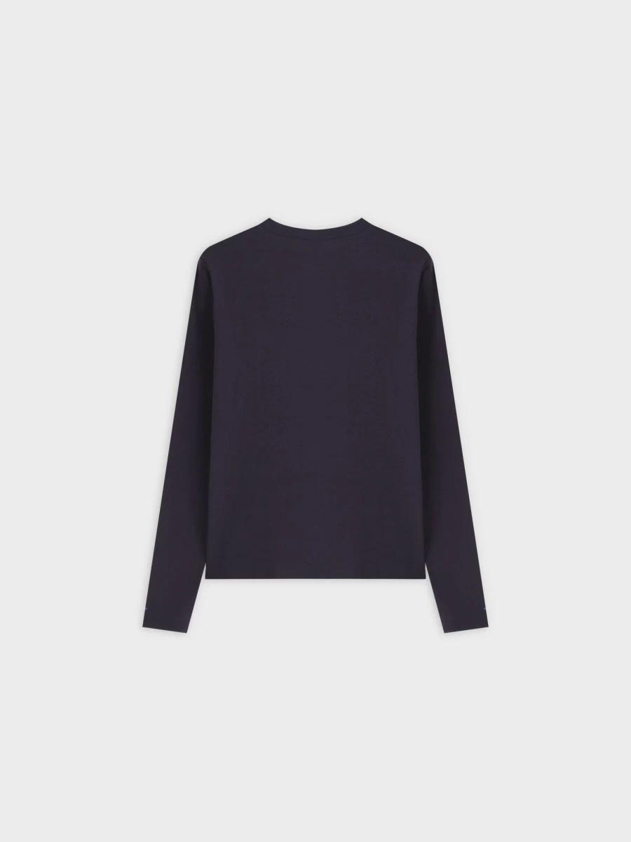 MELI Women's Classic Long Sleeve T-Shirt in Dark Navy - Comfortable Casual Top
