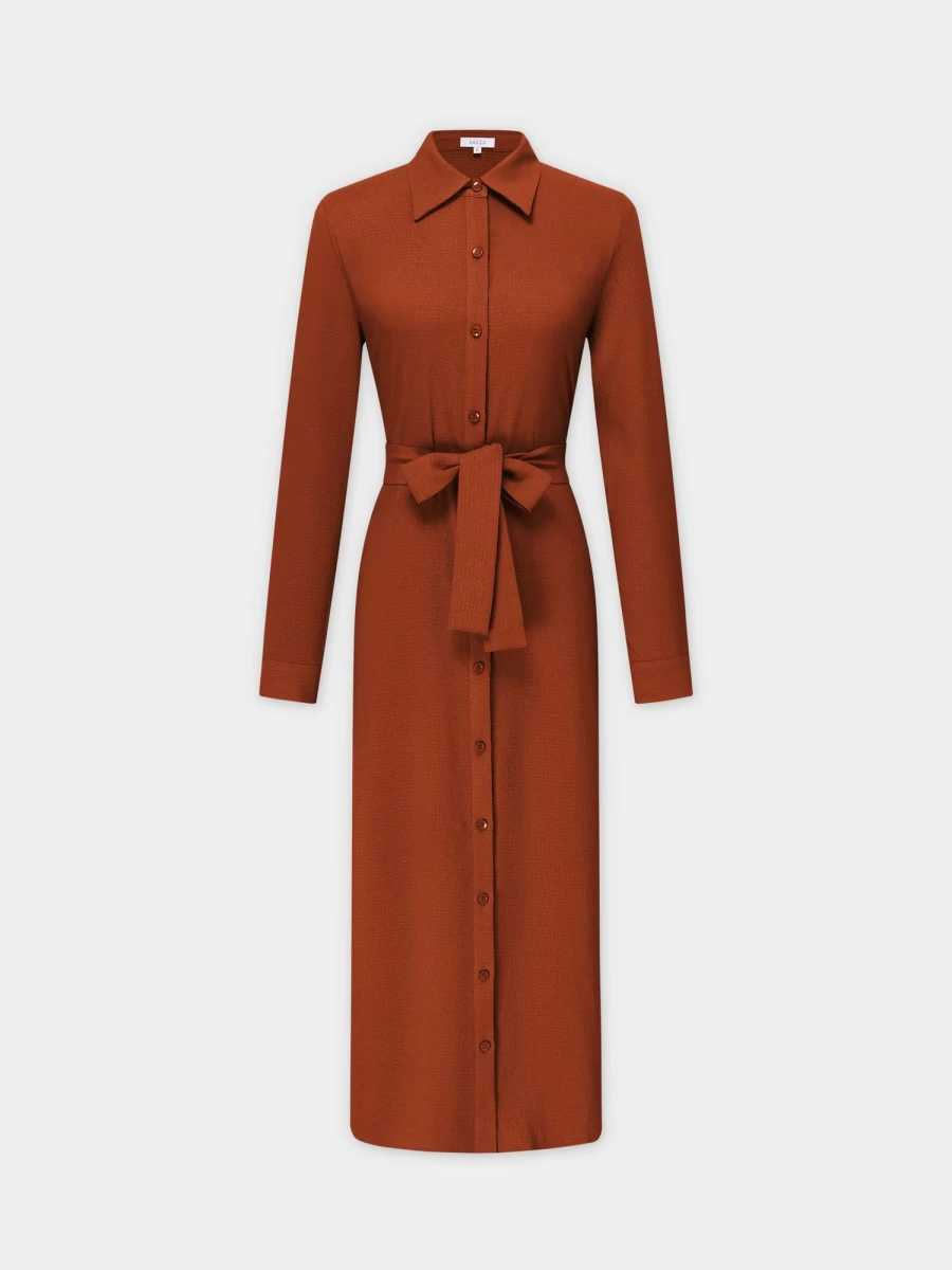 Hailey Women's Rust Pebble Monday Dress - Elegant Casual Wear