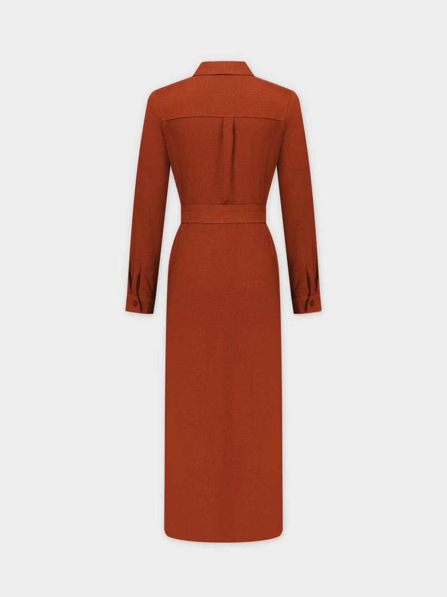 Hailey Women's Rust Pebble Monday Dress - Elegant Casual Wear