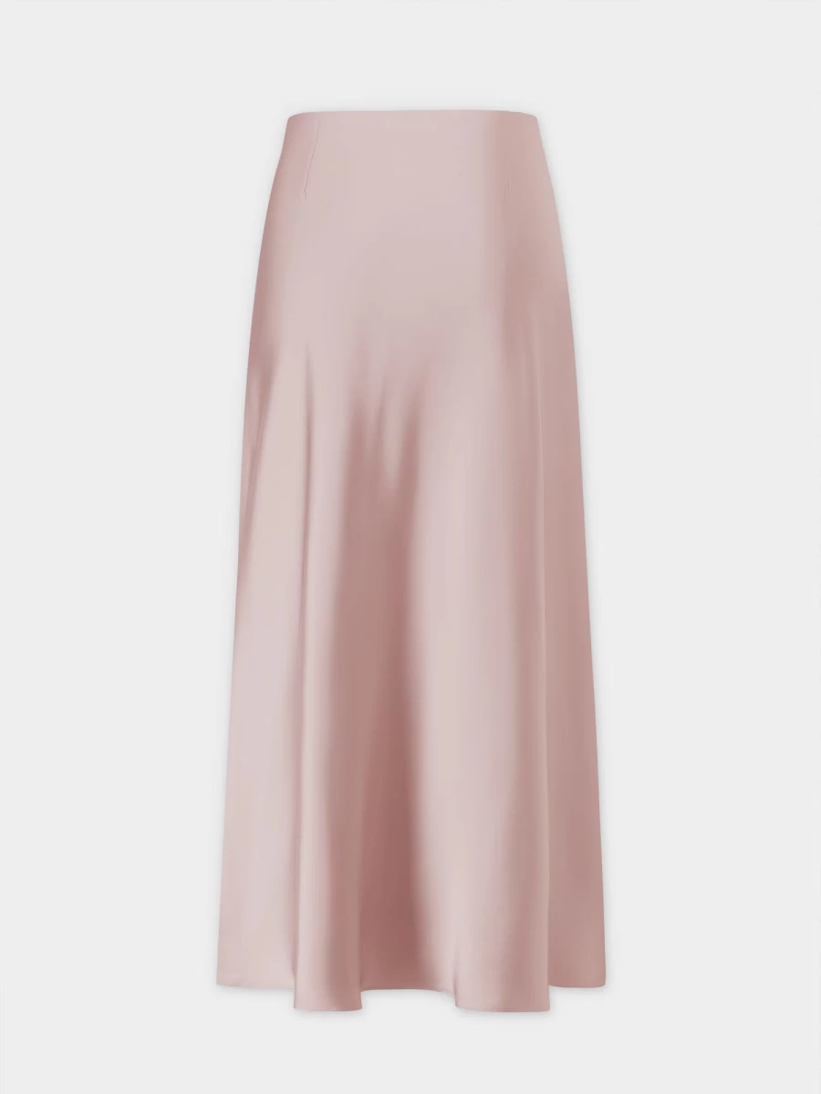 HAILEY Women's Satin Slip Skirt - Ceramic Wash Elegant Midi Skirt for Women