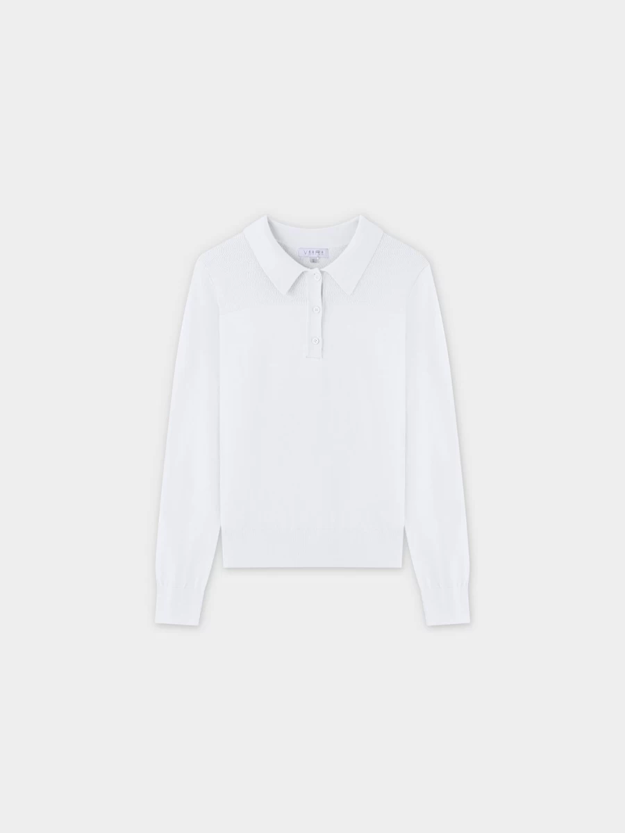 VAARA Women's White Mesh Knit Sweater Top