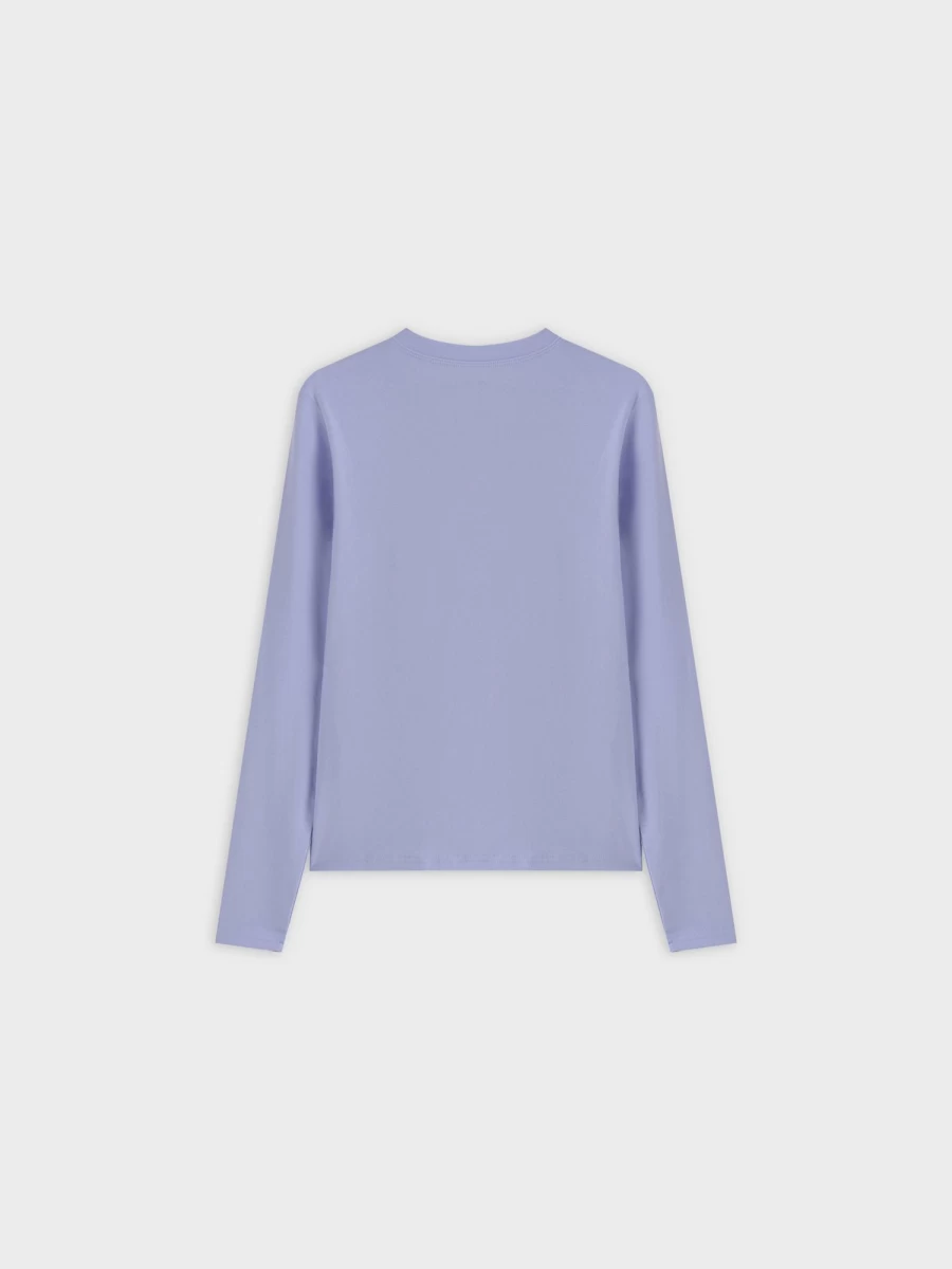 MELI Women's Classic Long Sleeve T-Shirt in Dusty Blue - Soft Casual Tee